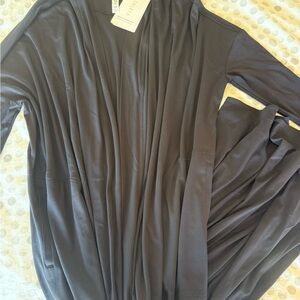 Athleta Black Modal Full Length Robe